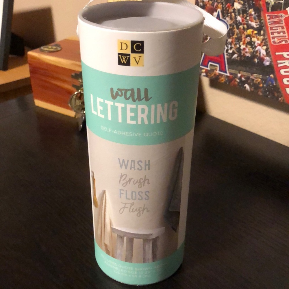 New! Wall lettering for bathroom